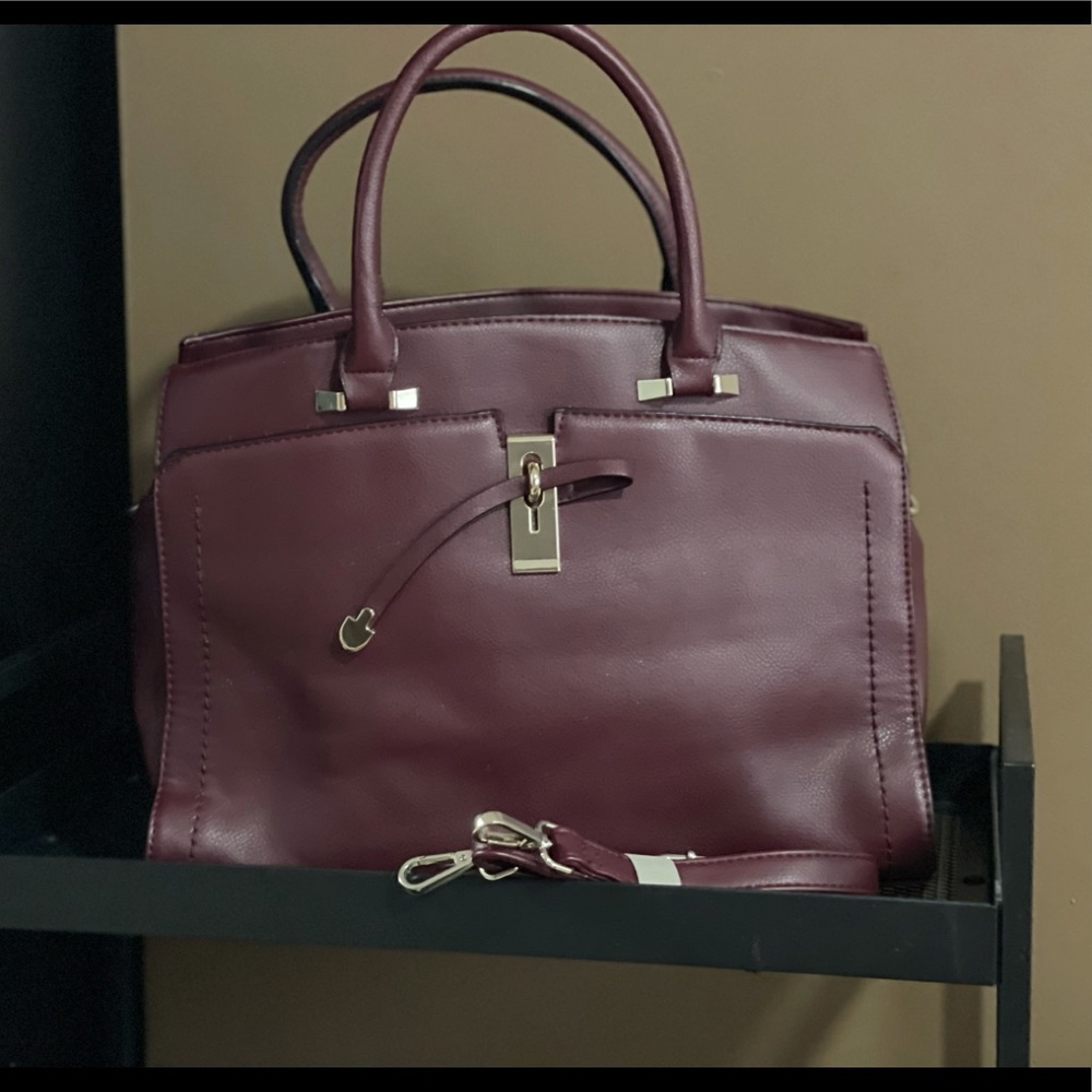 New York & Company Burgundy Womens Satchel